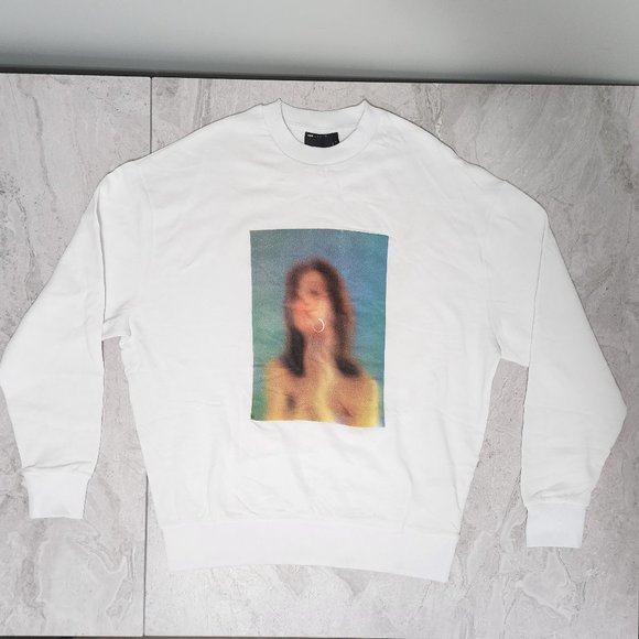 ASOS Other - ASOS Design Blurry Face Sweater Men's White Size Small New